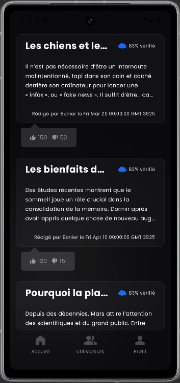 Accueil mobile