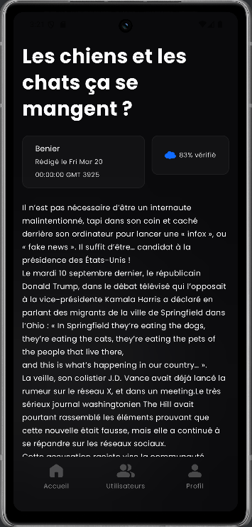 Article mobile